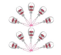 Toyvian 10pcs Colorful Mini Grabbing Claw Keychain Pendants Plastic Claw Clip Charms for Bag Decoration Portable Vending Machine Accessories Versatile and Lightweight Design