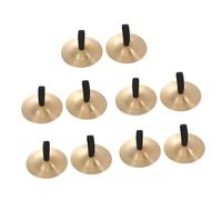 Toyvian 10Pcs Copper Finger Cymbals Small Mini Musical Instruments for Children, Train Hearing and Cultivate Musical Literacy, for Children'S Dance and Entertainment Activities