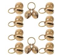 Toyvian 10pcs Copper Pet Collar Bells for Dogs and Cats, Tiger Shaped Identification and Location Accessories, Comfortable Design for Walks and Training Sessions, Christmas Animal Collar