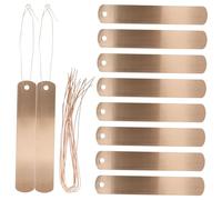 Toyvian 10Pcs Copper Plant Labels Hanging Metal Plant Markers Reusable Garden Tags for Flower Pots Vegetable Beds Herb Gardens for Indoor and Outdoor Use