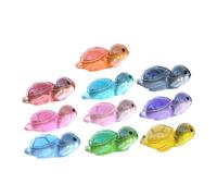 Toyvian 10pcs Dark Mini Resin Turtle Figurines Nightlight Miniature Animal Sculptures for Garden Dollhouse Beach-themed Decor Wear-resistant Craft