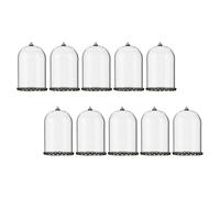Toyvian 10pcs Decorative Glass Globe Bottles with Metal Caps for DIY Jewelry and Storing Small Treasures