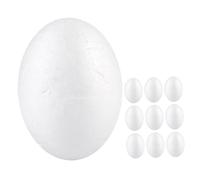 Toyvian 10pcs DIY Foam Fake Eggs Solid Decorative Chicken Egg Models for Easter Craft Painting Party Favors Home Decor with Realistic Surface for Hand Painted Creativity