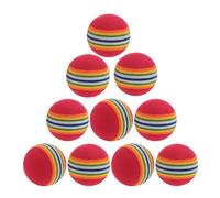 Toyvian 10pcs Eva Foam Rainbow Ball for Cats and Small Dogs, Lightweight and Resistant to Biting, Safe Pet for Chasing and Indoor Outdoor Play to Increase Physical Activity