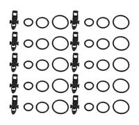 Toyvian 10pcs Fishing Rod Hook Keeper Lure Hook Holder PP Black Rod Protection for Lure Quick Bait Change for Beginners and Fishermen and Hiking