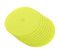 Toyvian 10pcs Fluorescent Green Soccer Training Spot Markers Flat Cones Non Slip Football Field Markers for Professional and Backyard Agility Practice