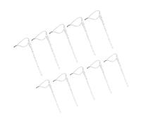 Toyvian 10pcs Glass Christmas Decorations Spiral Xmas Tree Hanging Ornaments for Winter Holiday Wedding Party Transparent Pendant Drops