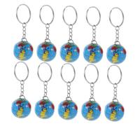 Toyvian 10pcs Globe Keychains with Key Rings Small International Earth Pendant Bag Charms for Students Backpack Accessories Party Favors Craft Supplies