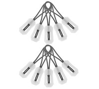 Toyvian 10pcs Glow the Dark Zipper Pull Tabs with Sturdy Plastic Rope, User-friendly Design for Replacing Broken Zipper Pulls, for Repairing Store or In-home Use on Backpacks