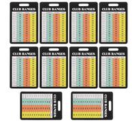 Toyvian 10pcs Golf Club Range Chart Card with Large Font Display and Lightweight Paper Material for Golfers Quick Reference Distance Guide Suitable for Golf Clubs Practice and Game