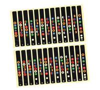 Toyvian 10pcs Guitar Fretboard Sticker Labels Easy Install Fret Decals for Acoustic Electric Guitar Durable Black Note Map for Learning Chords and Mastering Fretboard Skills