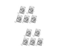 Toyvian 10pcs Guitar Jack Plate Output Socket for Electric Guitar Square Indented Jack Plug Socket