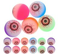 Toyvian 10pcs Halloween Bouncy Balls, Halloween Eyeballs Scary Bouncing Balls Halloween Toys for Kids Party Favors Halloween Treat Bags Fillers (1.26 inch, Random Color)