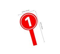 Toyvian 10pcs Handheld Number Score Paddles 9.5x19cm Single-sided Reusable Portable Voting and Auction Boards for Sports Events and Classroom Use