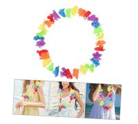 Toyvian 10PCS Hawaii Wreath Hanging Ornaments Colorful Floral Garland Neck Pendants for Beach Party Luau Costume Wedding Festival Accessories