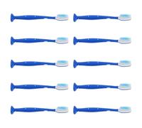 Toyvian 10pcs Institutional Soft Bristle Toothbrushes Short Thumbprint Handle for Prison, Detention Center, and Mental Health Care Use, Compact Nylon Head Brushes for Sensitive Gum