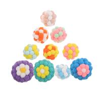 Toyvian 10pcs Interactive Cat Balls with Bells Colorful Indoor Play Balls for Cats Kittens Promotes Self Entertainment Active Play Engaging Hunting