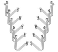 Toyvian 10pcs Kayak Paddle Spring Clips Multi-purpose Rust-resistant Silver Steel Nickel Plated Snap Clips for Camping Tents and Sailing