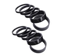 Toyvian 10pcs Lightweight Bike Stem Washer Bicycle Headset Spacer Carbon Fiber Spacers for Bike Bicycle Carbon Fiber Washers Headset Kit Fork Steerer Black