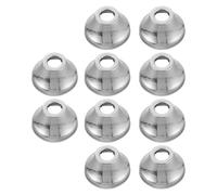 Toyvian 10pcs Manual Flush Valve Cover for Urinal and Water Pipe, Plastic Material with Silver Finish, Resists Wear and Easy Installation, for Home and Busy Restrooms Decorative Use