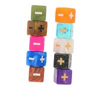 Toyvian 10Pcs Math Teaching Dices Arithmetic Computing Signs Dice Educational for Rounded Corners Smooth Edges Safe Plaything for Boys Random Color