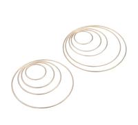 Toyvian 10pcs Metal Dreamcatcher Rings for DIY Crafts Round Welded Hoops for Mandalas and Wall Hangings with Leather Yarn Wrapping