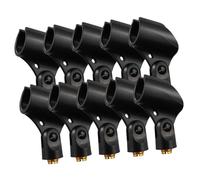 Toyvian 10pcs Microphone Clip Holder for Handheld Microphone Easy to Install Wireless Mic Clip Female Adapter for Podcasting and Live Streaming