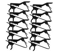 Toyvian 10pcs Microphone Clips Plastic Lapel Clips Microphone Accessories for Stage Performance