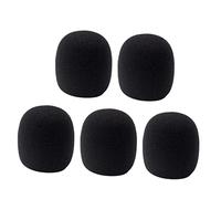 Toyvian 10pcs Microphone Covers Black Sponge Windshield for Handheld Stage Microphones Reduces Saliva Accumulation and Noise for Recording and Live