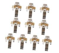 Toyvian 10Pcs Microphone Socket Durable Holder for Guitar Stringed Instruments Easy Installation Scratch Resistant Edges Amplifies Sound Spacious Areas