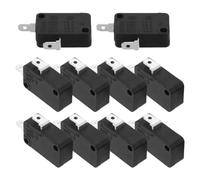 Toyvian 10pcs Microwave Oven Door Switch Replacement Part with High Power 16a/250v Micro Switch, Sturdy Plastic and Metal Construction, Compact Design for Office and Dormitory Use