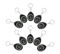 Toyvian 10pcs Mini Compass Keychain Pocket-sized Orienteering Navigation Tool for Outdoor Camping Hiking Survival with Stable Construction