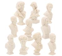 Toyvian 10pcs Mini Gypsum Figurine Sculpture Models Sketching Practice Statues Teaching Aids for Art Studio Drawing Learning Home Decor