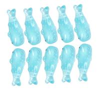 Toyvian 10Pcs Mini Resin Whale Figurines Miniature Ocean Animals Tiny Resin Ornaments for Garden Aquarium Balcony Decoration