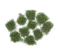 Toyvian 10pcs Miniature Grass Tufts Artificial Plants for Dioramas Model Train Setups, Green Plastic Nylon Material, Resistant to Fading, Versatile Use, for DIY Enthusiasts Landscape