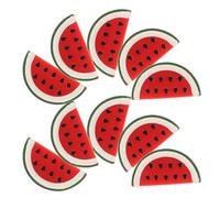 Toyvian 10pcs Miniature Watermelon Slice Ornaments Creative Phone Case Charms Decoration Prop Photo Props Plastic Resin Delicate Unique Special and Attractive Appearance for Crafts DIY