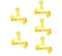 Toyvian 10pcs Mom Sash and Dad Pin Shower Decorations for Expecting Parents Bright Design for Gender Reveal Celebrations