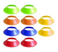 Toyvian 10pcs Multi-function Football Training Cones Made of Sturdy Pe Material, Portable Soccer Cones to Increase Flexibility and Set Training Courses for Tennis and Football