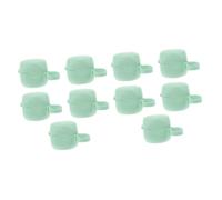 Toyvian 10pcs Newborn Bibs Dummies Months Dummy Holder Box Storage Container for Pacifiers Soother Holder Case