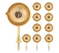 Toyvian 10pcs Non-Stick Wax Seal Spoon Attachments Metal Sealing Stamp Spoons for DIY Wax Melting and Arts Crafts Use in Home and Workshop