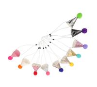 Toyvian 10pcs Pet Birthday Hats Cone Party Decorations for Cats and Dogs with Glitter Pom Poms Lightweight Comfortable Caps for Photo Props Celebration Supplies