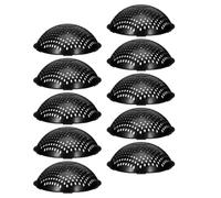 Toyvian 10pcs Plant Pot Drainage Mesh Pads 5 Inch Plastic Disk Black