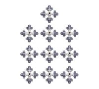 Toyvian 10pcs Plant Self-Watering Garden Hose Nozzle Atomizing Nozzle Water Control Sprayer for Irrigation Cross Shaped Four-Way Plastic Lawn Misting Gardening Tool