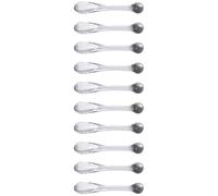 Toyvian 10pcs Plastic Face Cream Spatulas and Eye Cream Scoops Mini Makeup Cosmetic Applicators for Skincare and Facial Mask Application
