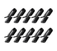 Toyvian 10pcs Plastic Webbing Clips Belt Keepers for Backpacking and Hiking, Easy to Use Strap Ending Clips for Securing Gear on Duty Belts and Outdoor Backpacks