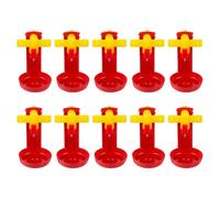 Toyvian 10pcs Poultry Water Nipples Chicken Drinker with Mounting Ring, Plastic Material, Easy to Install and Use, and Safe Automatic Water Dispenser Suitable for Ducks and Geese