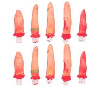 Toyvian 10Pcs Realistic Bloody Fake Finger Props for Halloween Horror Decor