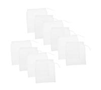 Toyvian 10pcs Reusable Nylon Mesh Filter Bags for Aquarium and Kitchen Mesh Strainer Bags with Drawstring for Fish Tank Filtration and Food Dehydration Fine Sieve for Soy Milk and