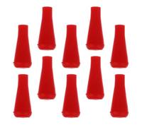 Toyvian 10pcs Rubber Blunt Broadheads for Archery Practice, Red Safety Arrow Tips Compatible with Bamboo and Carbon Arrow Shafts, for Archery Game and Targeting