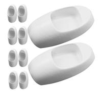 Toyvian 10pcs Scale Urinal Model Miniature Public Restroom Fixtures Handmade Realistic Bathroom Furniture for DIY Architectural Models and Dollhouse Displays